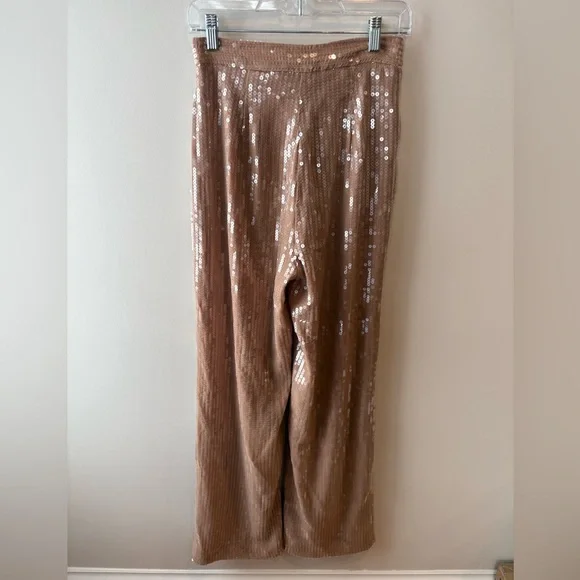 NWT JLUXLABEL Shimmering Tan Sequin Set - Picture 10 of 10